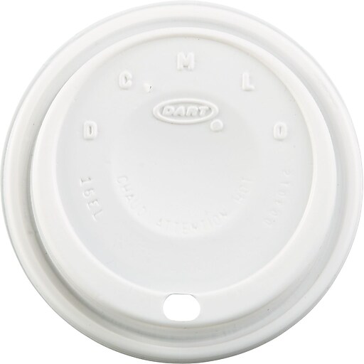 Dart® Foam Cup Lids, 16 oz., White Cappucino, 1000/Carton (16EL) Staples