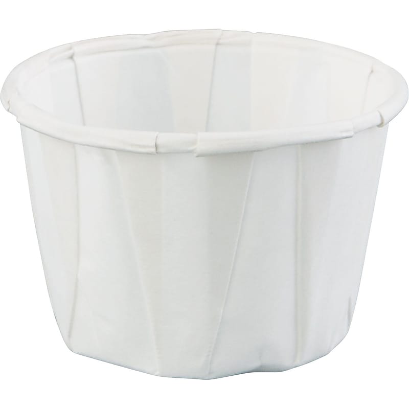 Solo Paper Souffles 1 oz., White, 5000/Carton (100-2050) (100-2050) image 1