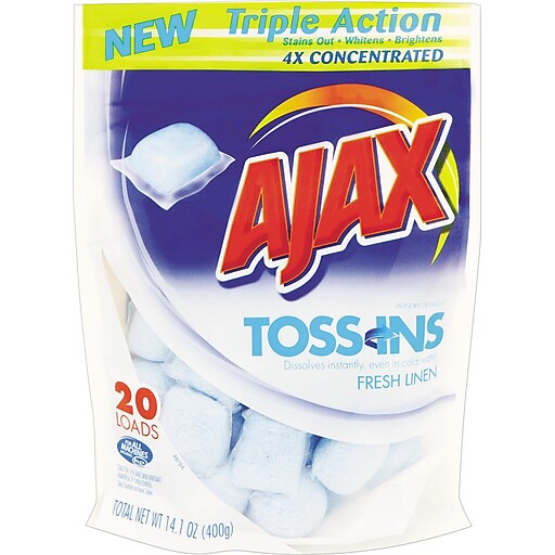 Toss Ins Powder Laundry Detergent, Packets, 4/Carton at Staples