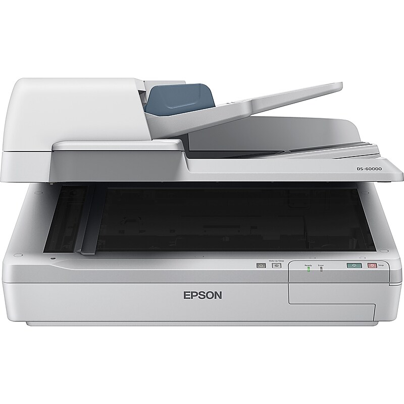 Epson WorkForce DS-60000 Duplex Flatbed Desktop Document Scanner, White (B11B204221) image 1