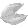 Dart® Square 3-Comp Foam Hinged Carryout Container 8.5”, White, 200/Carton (85HT3R)~#|#~s0631256_sc7
