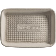 Chinet FADER Food Tray, Beige, 5/8 inch (H) x 8 inch (W) x 5 inch (D) by
