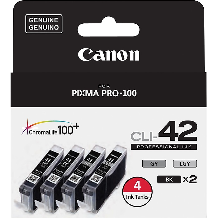 Canon 42 Black/Gray/Light Gray Standard Yield Ink Cartridge Canon 42 Black/Gray/Light Gray Standard Yield Ink Cartridge