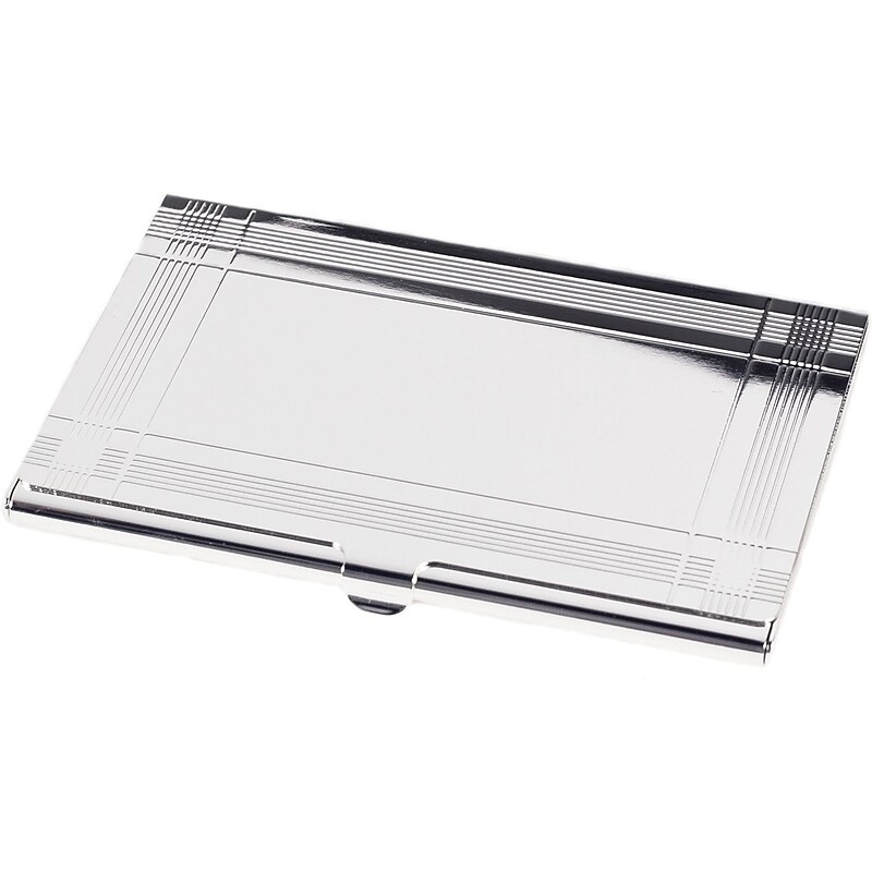Bey-Berk Pocket Business Card Case, Silver Plated (D156) image 1