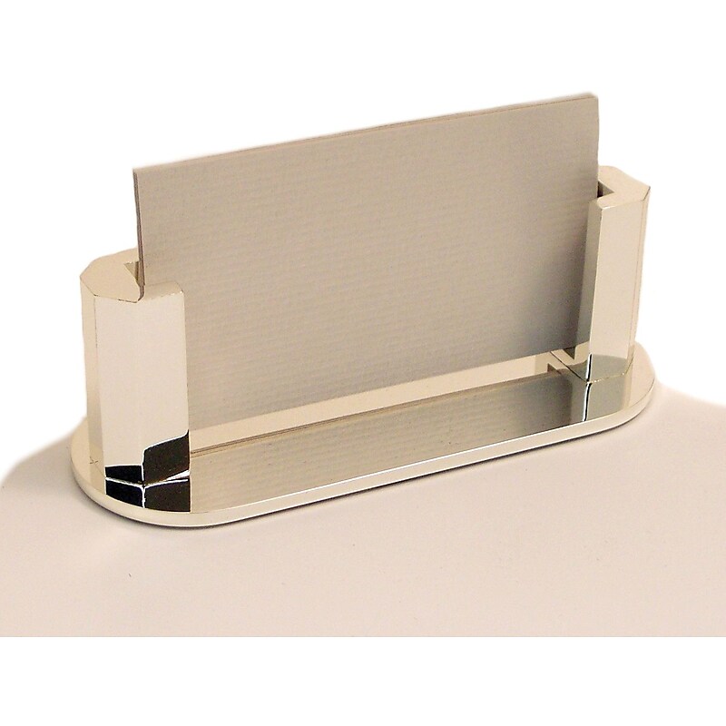 Bey-Berk Business Card Holder, Silver Plated (D514) image 1