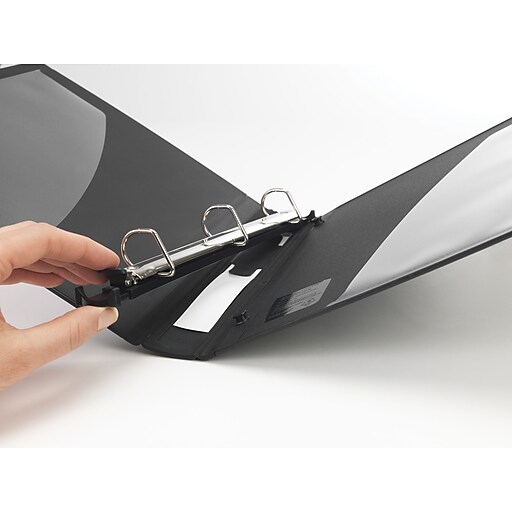 1" Staples® Better® Binder with Removable FileRings™, Black at Staples