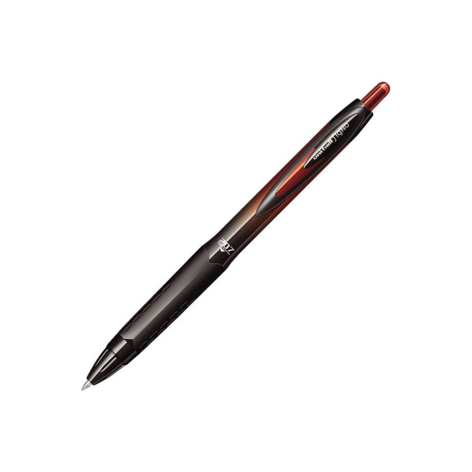 Uni ball 207™ BLX Retractable Gel Ink Pens, Medium, Red, Dozen