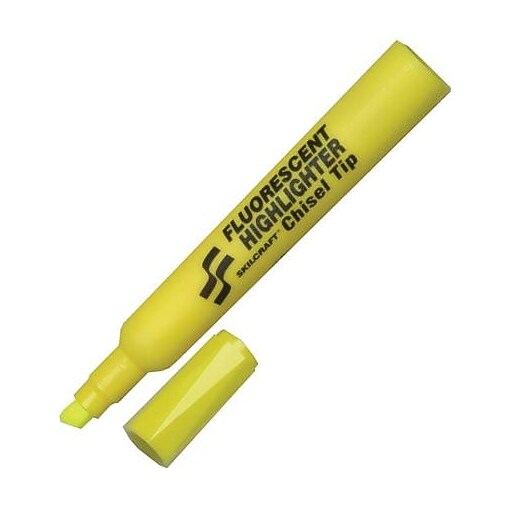 National Industries Highlighters, Chisel Tip, Yellow, 12/Pk at Staples