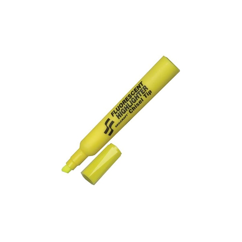 AbilityOne Highlighter, Chisel Tip, Yellow, 12/Pack (NIB009044476) image 1