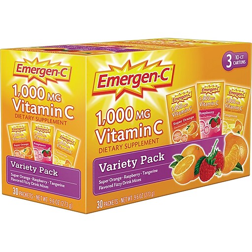 EmergenC® Original Formula, Variety Pack, 0.3 oz Packet, 30/Pack
