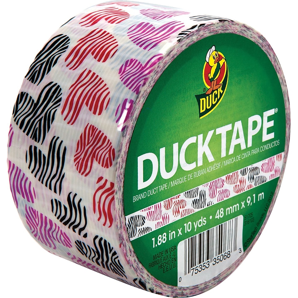Duck Tape Brand Duct Tape, Wild Hearts, 1.88x 10 Yards