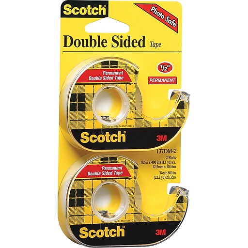 Shop Staples for Scotch® Permanent DoubleSided Tape, 1/2" x 11.1 Yards