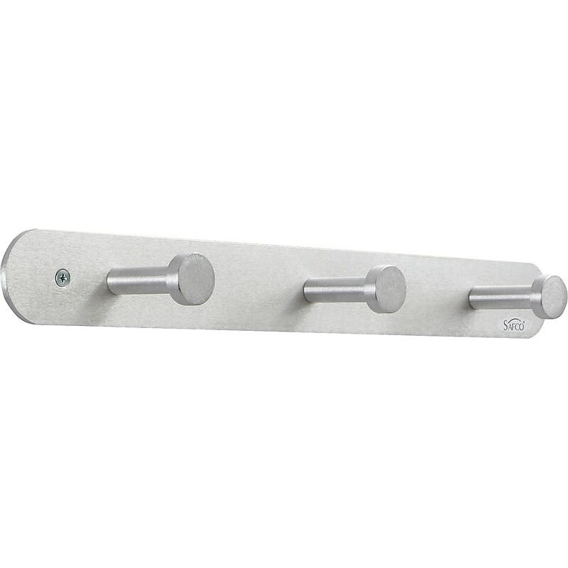 Safco Nail Head Coat Hook, 3 Hook, Silver, EA  (4201) image 1