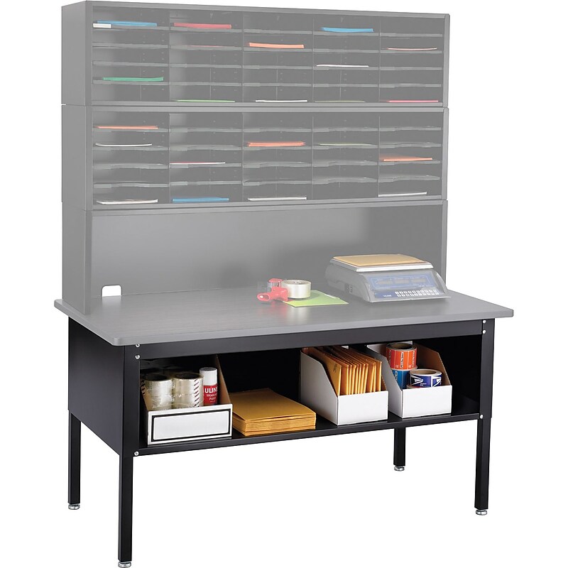 Safco E-Z Sort Sorting Tables, 30" x 60", Black (7749BL) image 1
