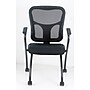 Raynor Eurotech Fabric Seat Flip Nesting Chair, with Arm, Black, 2/Carton~#|#~s0643622_sc7