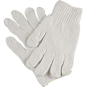 Ambitex Work Gloves Cotton Polyester Blend, Small, White, 12/Bag