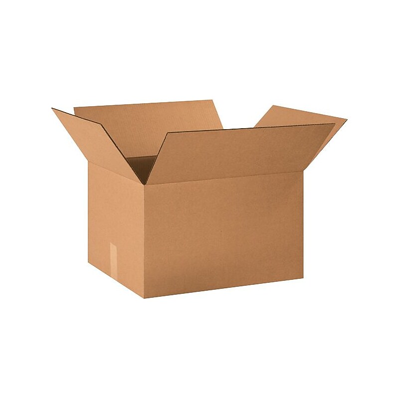 20" x 16" x 12" Shipping Boxes, 32 ECT, Brown, 20/Bundle (BS201612) image 1