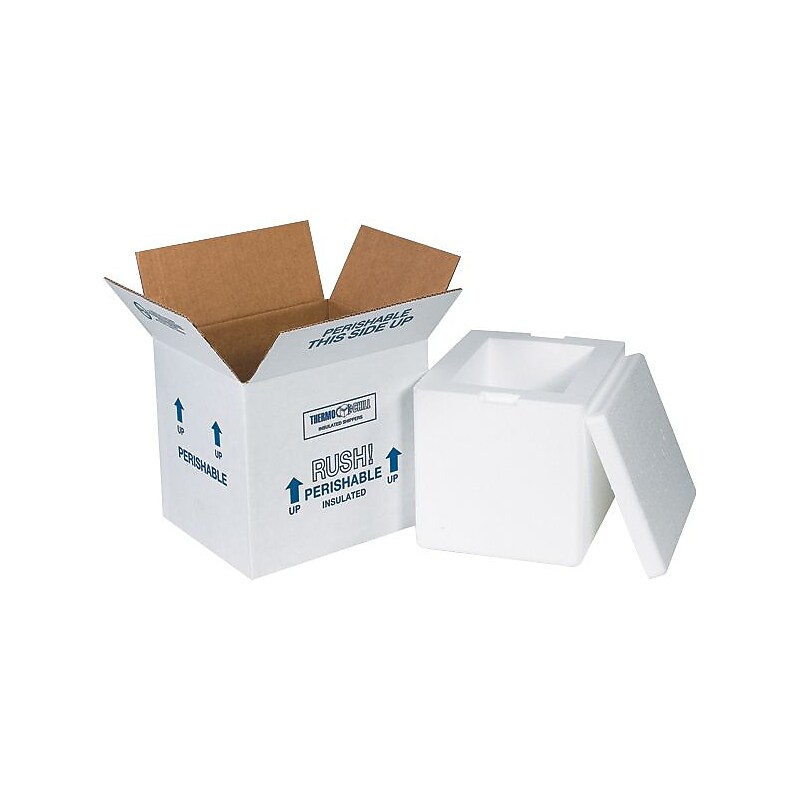 8" x 6" x 7" Insulated Shipper Box, White (207C) image 1