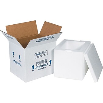 SI Products Insulated Shipper, 7" x 6" x 8", White, Each (207C)