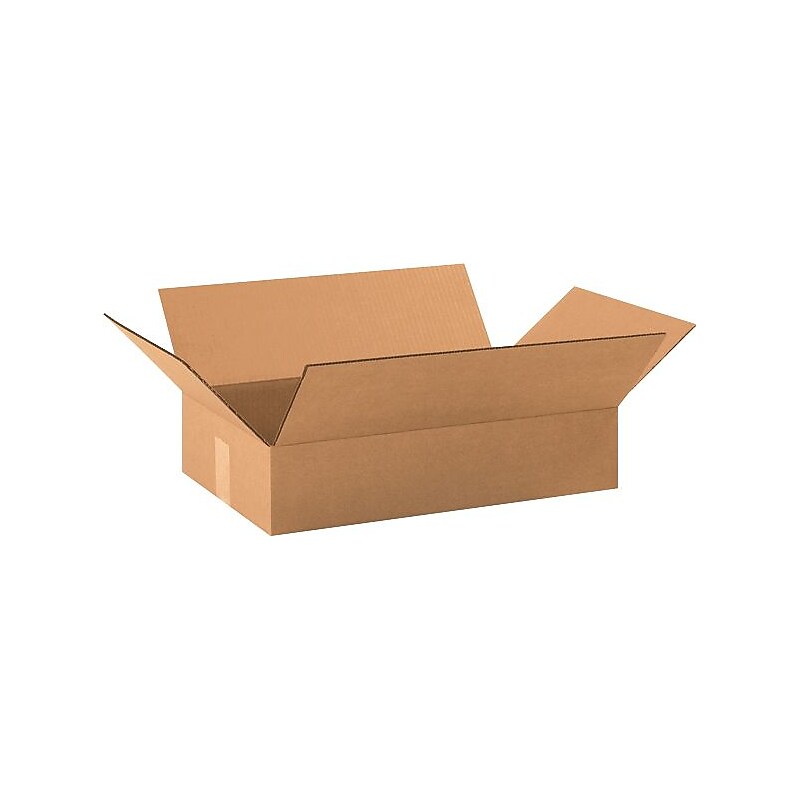 19" x 12" x 4" Shipping Boxes, 32 ECT, Brown, 25/Bundle (19124) image 1