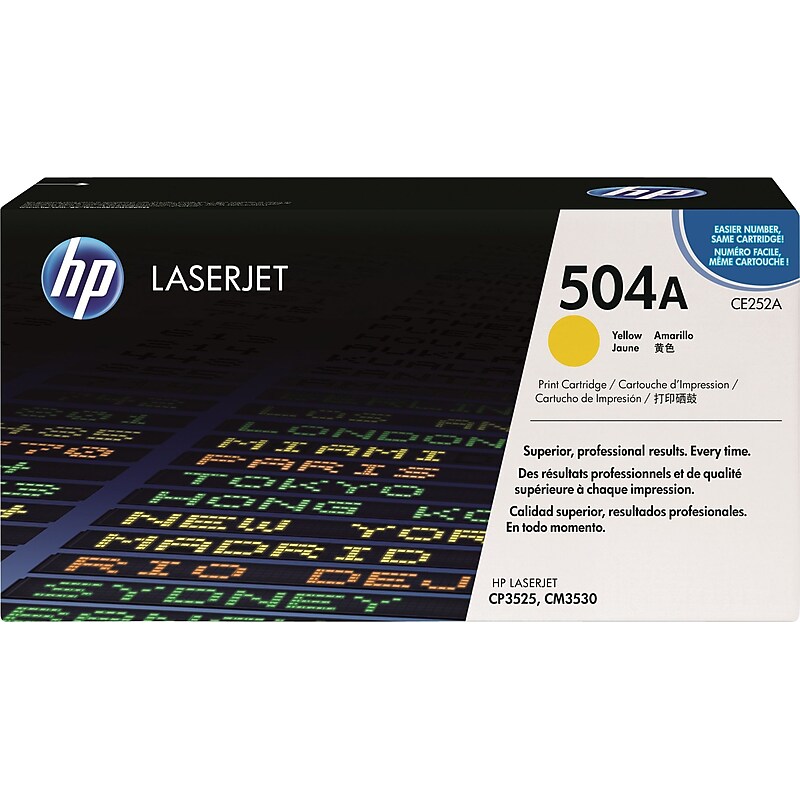 HP 504A Yellow Standard Yield Toner Cartridge (CE252A) image 1