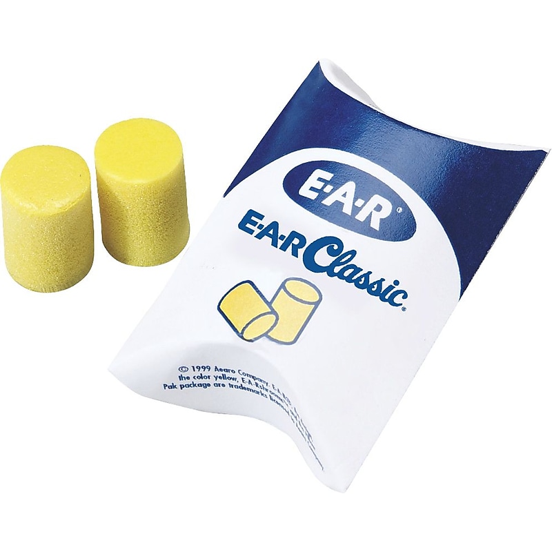 3M E-A-R Classic Uncorded Earplugs, NRR 29 dB, Yellow, 200/Box (310-1001) image 1