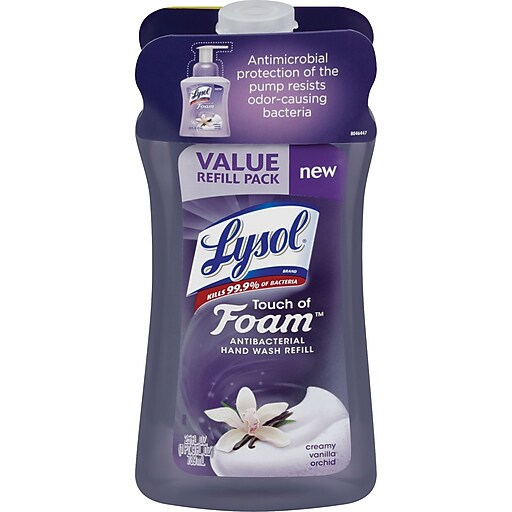 Lysol® Touch of Foam Antibacterial Hand Soap, Creamy Vanilla Orchid, 25
