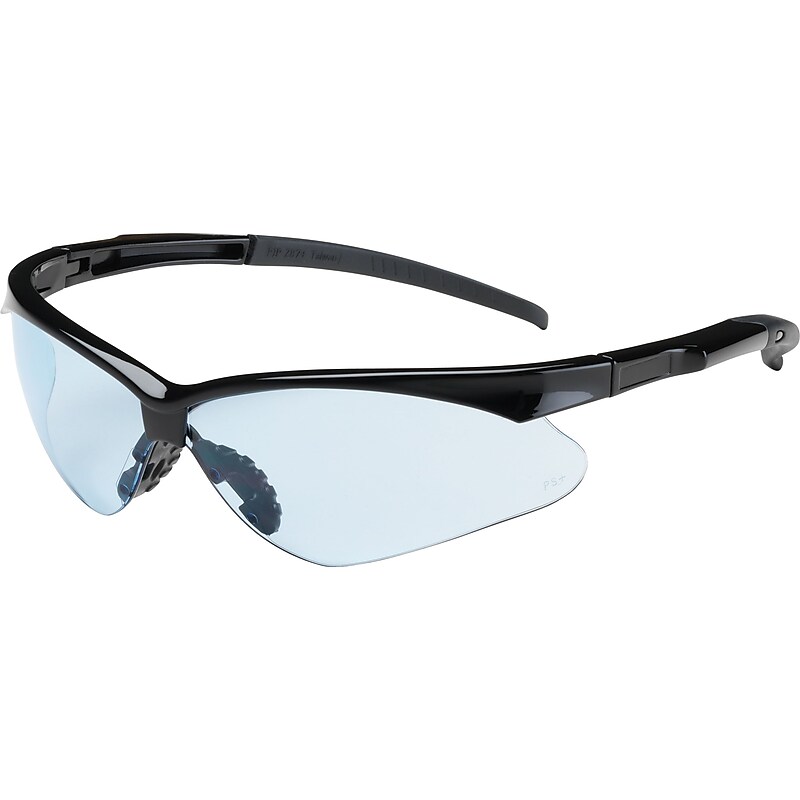 Bouton Optical Safety Glasses, Adversary, Black Frame, Light Blue Lens, Anti-scratch (250-28-0003) image 1