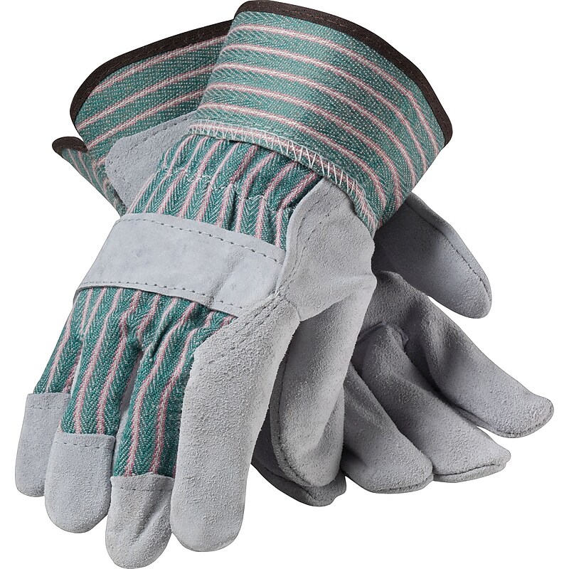 Protective Industrial Products Work Gloves, Split Leather With Safety Cuffs, Medium, Multi-Colored, 12 Pairs (83-6563/M) image 1