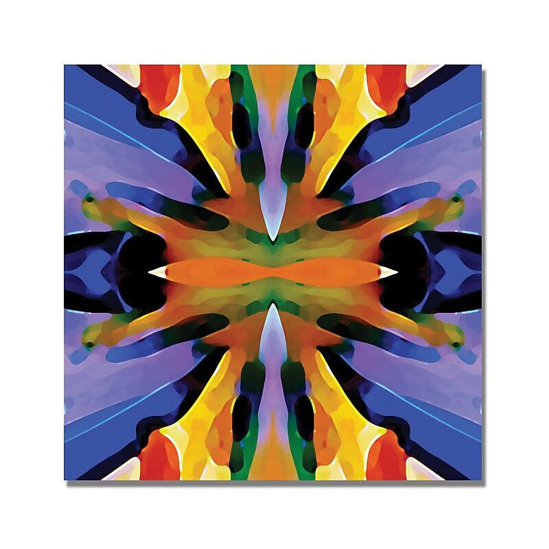 Trademark Global Amy Vangsgard "Paradise Blue and Yellow" Canvas Art, 35" x 35" image 1