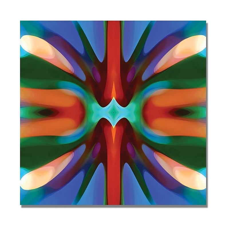 Trademark Global Amy Vangsgard "Tree Light Symmetry Blue Green" Canvas Art, 35" x 35" image 1