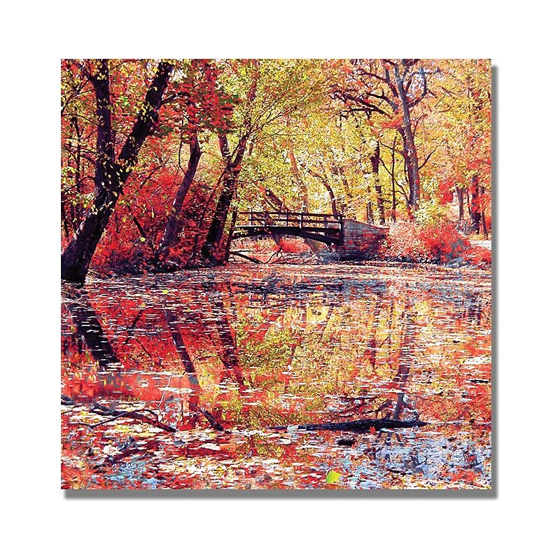 Trademark Global Beata Czyzowska Young "Monet's Garden" Canvas Art, 35" x 35" image 1
