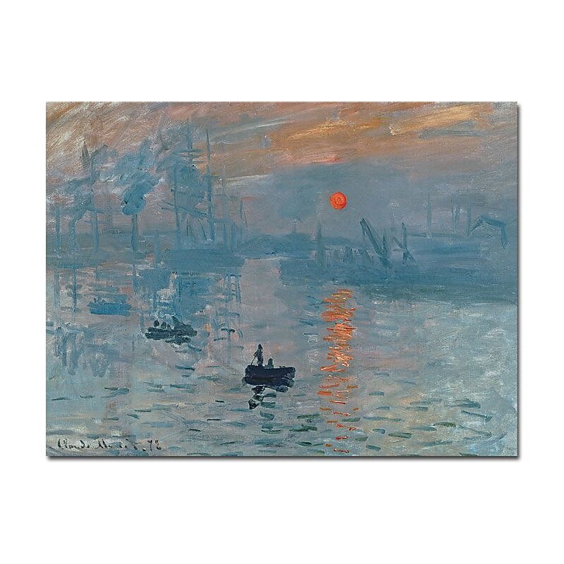 Trademark Global Claude Monet "Impression Sunrise" Canvas Art, 14" x 19" image 1