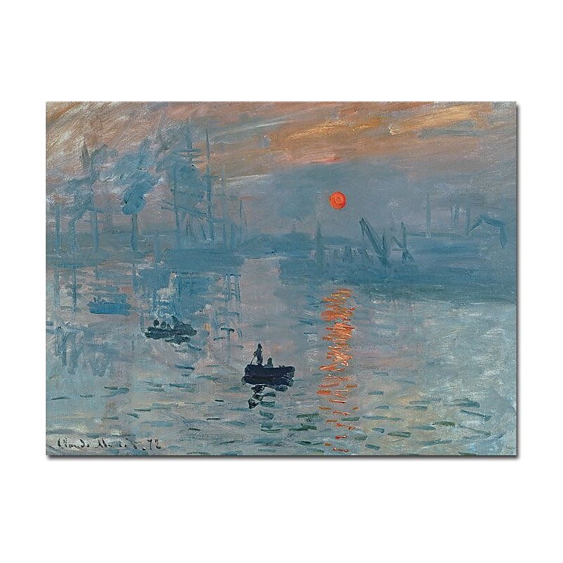 Trademark Global Claude Monet "Impression Sunrise" Canvas Art, 24" x 32" image 1