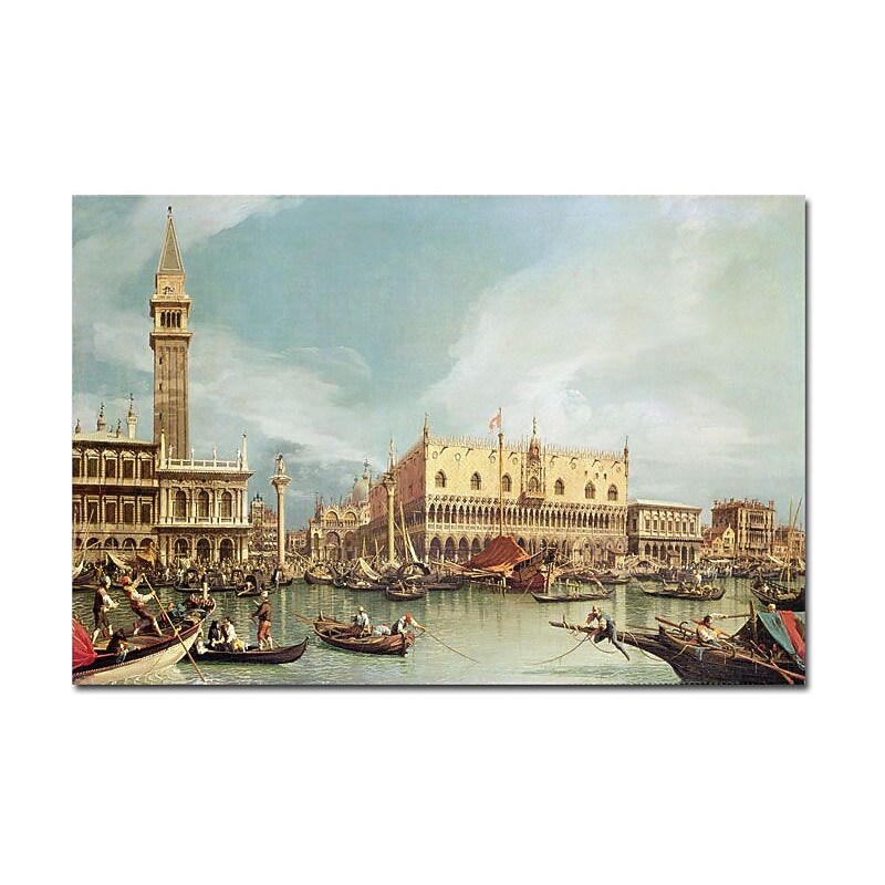 Trademark Global Canaletto "The Molo Venice" Canvas Art, 18" x 24" image 1