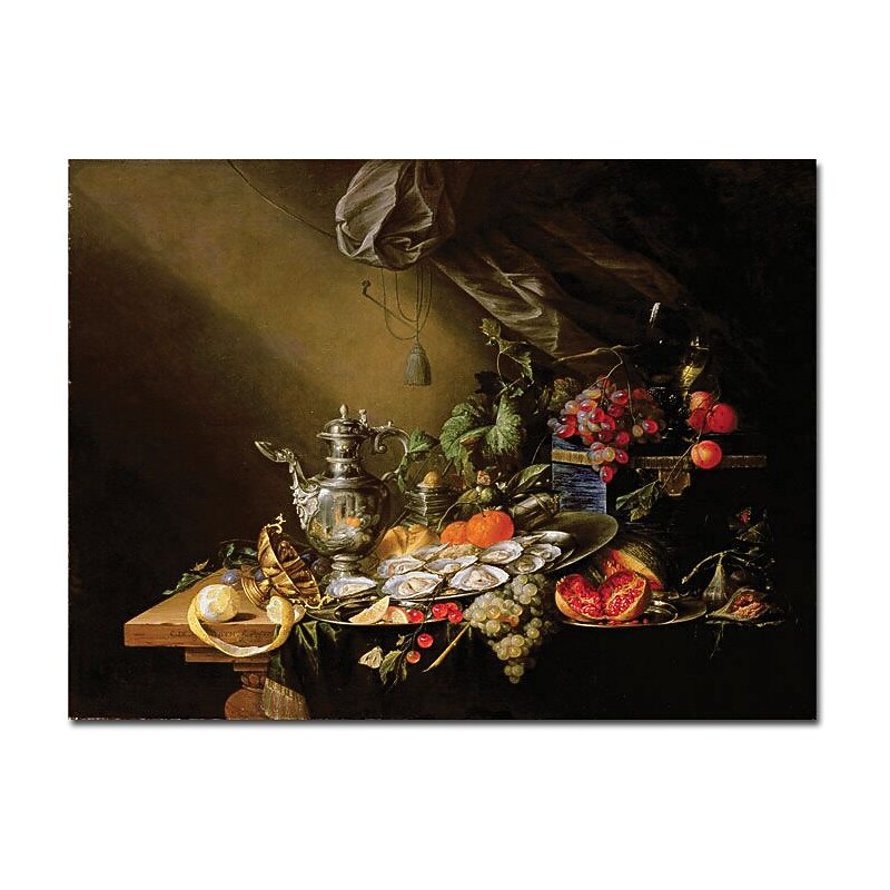 Trademark Global Cornelis De Heem "Banquet Still Life" Canvas Art, 24" x 32" image 1