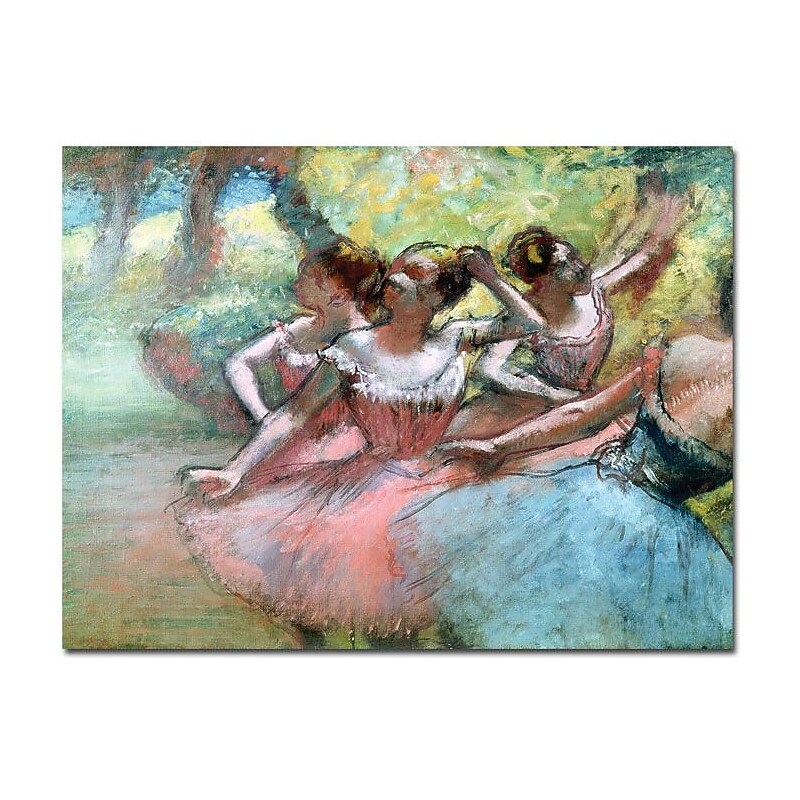 Trademark Global Edgar Degas "Four Ballerinas on the Stage" Canvas Art, 35" x 47" image 1