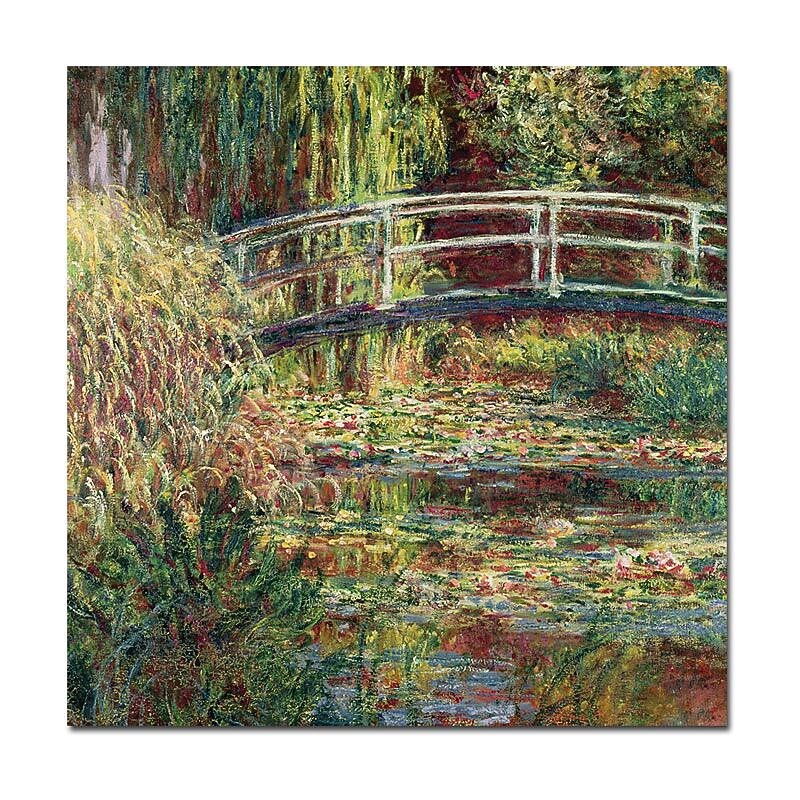 Trademark Global Claude Monet "The Waterylily Pond Pink Harmony 1899" Canvas Art, 18" x 18" image 1