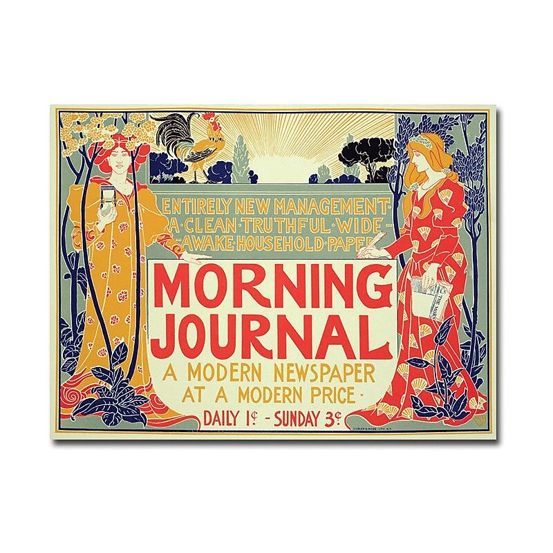Trademark Global Henri Meunier "Morning Journal" Canvas Art, 35" x 47" image 1