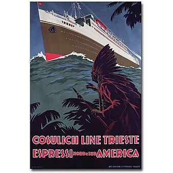 Trademark Global "Cosulich Line" Canvas Art, 47" x 30"