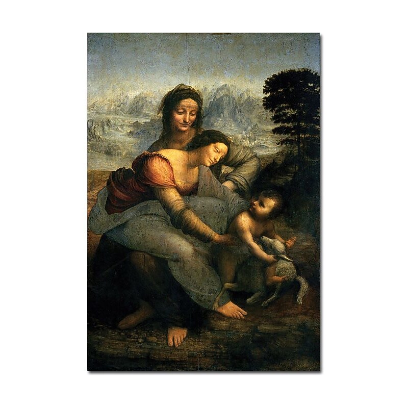 Trademark Global Leonardo da Vinci "Virgin and Child with St.Anne" Canvas Art, 47" x 30" image 1