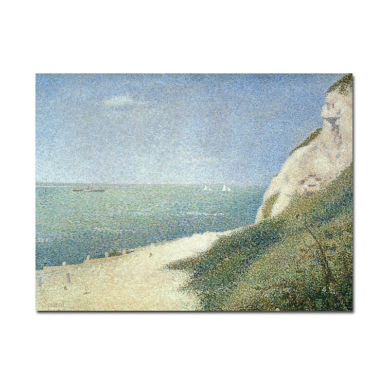 Trademark Global Georges Seurat "Beach at Bas Butin - Honfleur - 1886" Canvas Art, 35" x 47" image 1