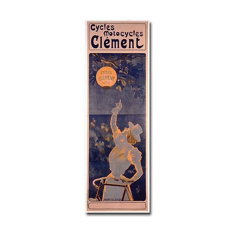 Trademark Global Ferdinand Misiti "Cycles Clement, 1895" Canvas Art, 24" x 8" image 1