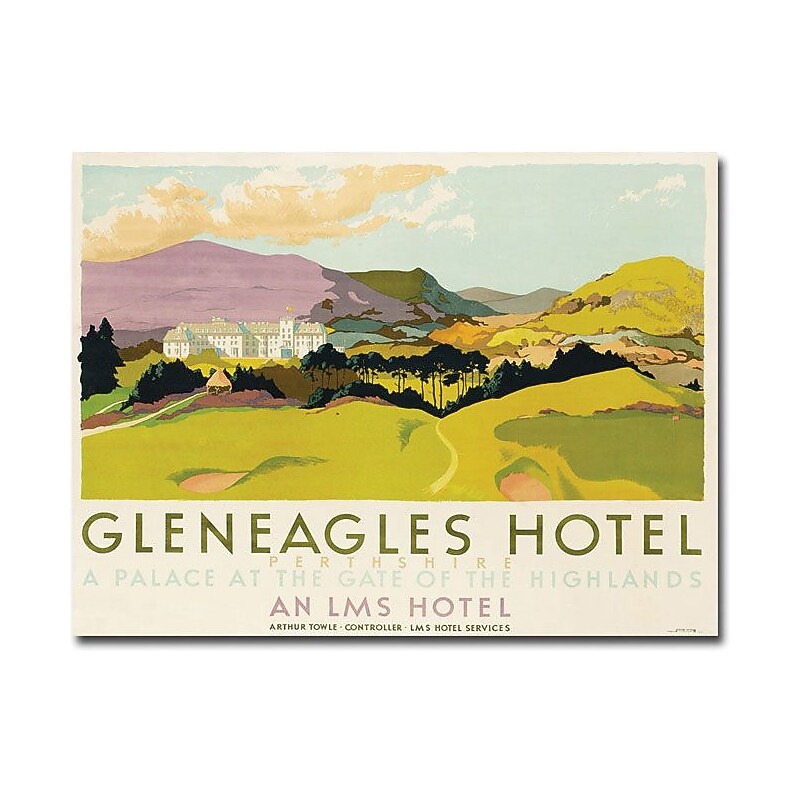 Trademark Global "Gleneagles Hotel, LMS, 1924" Canvas Art, 18" x 24" image 1