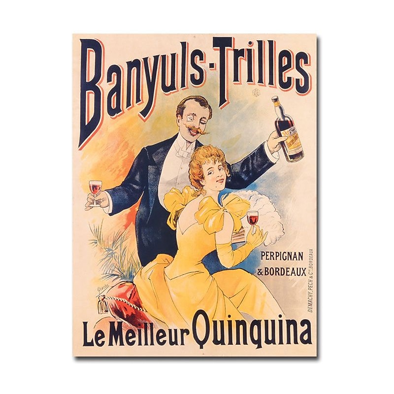 Trademark Global "Banyuls-Trilles Quinquina, 1898" Canvas Art, 24" x 18" image 1