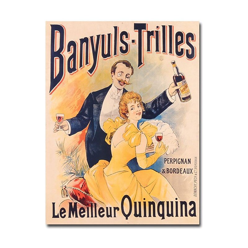Trademark Global "Banyuls-Trilles Quinquina, 1898" Canvas Art, 47" x 35" image 1