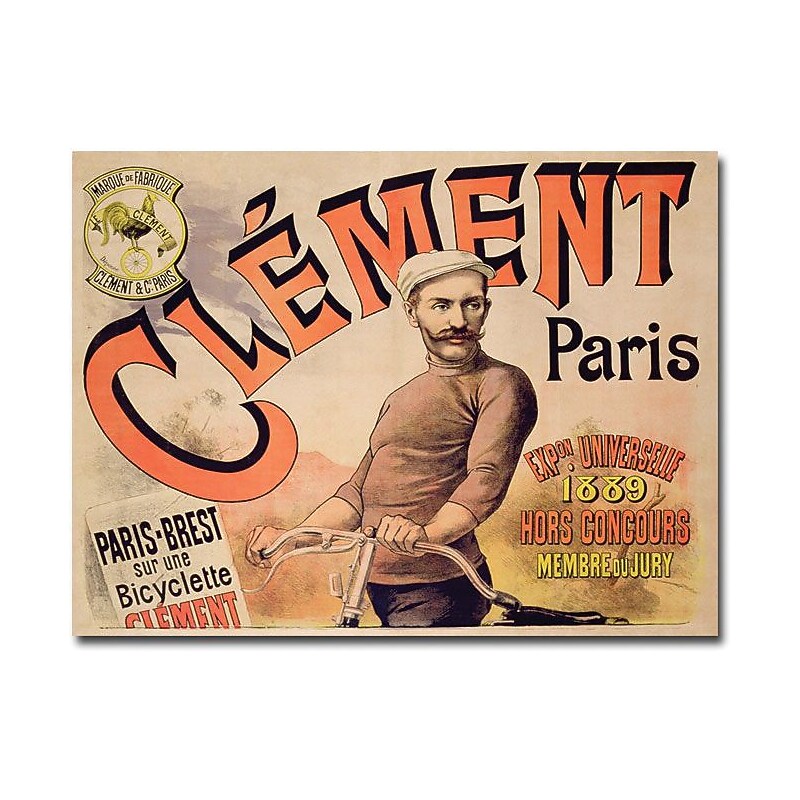 Trademark Global "Clement Bicycles, 1889" Canvas Art, 35" x 47" image 1