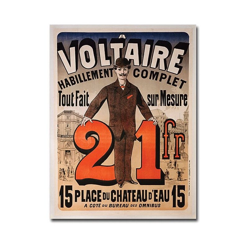Trademark Global Jules Cheret "A Voltaire, 1877" Canvas Art, 47" x 35" image 1