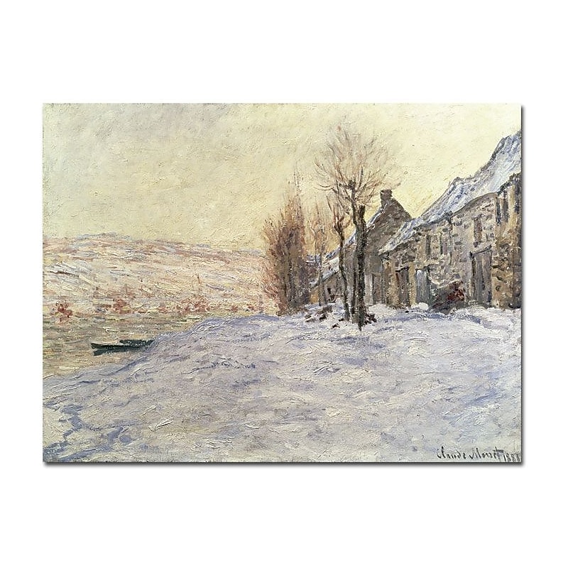 Trademark Global Claude Monet "Lavacourt Under Snow 1878 81" Canvas Art, 35" x 47" image 1