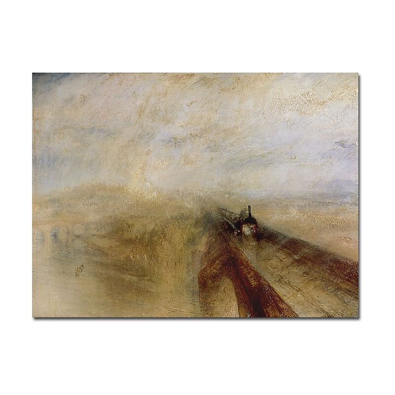 Trademark Global Joseph Turner "Rain, Steam and Speed, 1844" Canvas Art, 35" x 47" image 1